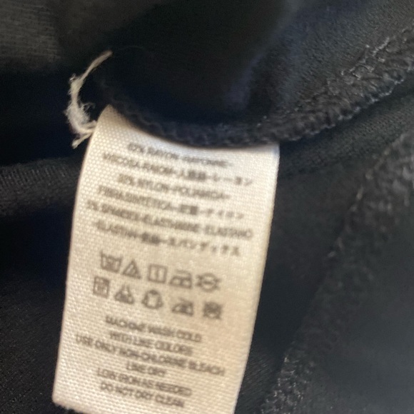 Free People 62%rayon 33%cotton 5%spandex black mini dress.Size S/P - Picture 8 of 8